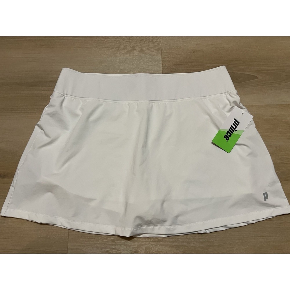 New Prince Tennis Match Skort Medium White‎ Flounce Pickleball Skirt Women's XL